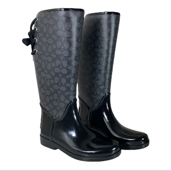 Coach Shoes - Coach Rain boots black size 10